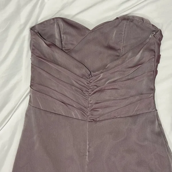 Vintage Jim Hjelm Occasions Style 5128 Mauve Chiffon Rhinestone Formal Gown - Image 4