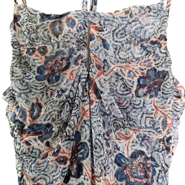 MISA Los Angeles Nicola Floral Mesh Halter Midi Dress Blue Size XS NWT - Image 7