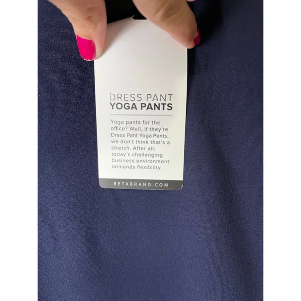 Betabrand Classic Dress Pant Yoga Pants DPYP Straight‎ Leg Navy Medium Long New - Image 6