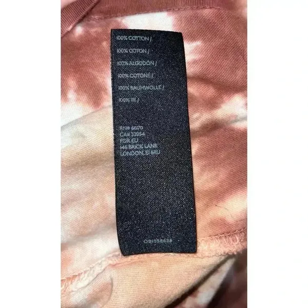 We The Free Free People Be Free Tie Dye Oversize Women's T-Shirt Size Large Brown Cotton - Image 5