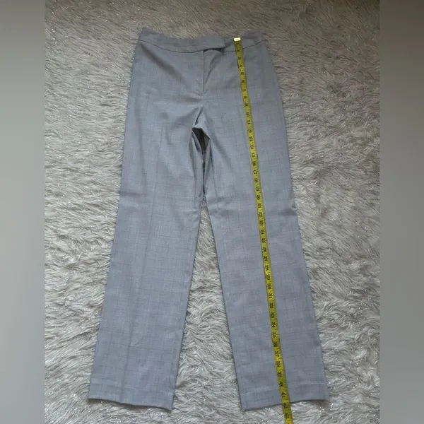 Andrea Viccaro Gray‎ Plaid Classic Women's Light Gray Dress Pants Size 6 - Image 5