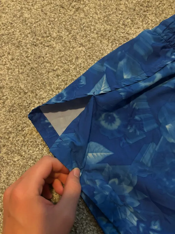 Blue Floral Running Shorts - Image 4
