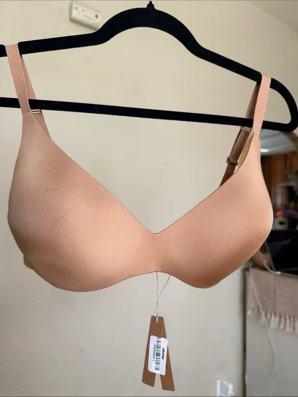 NWT SKIMS‎ Wireless Form Push-Up Plunge Bra BR-WRL-1891Ochre Size 36DD - Image 3
