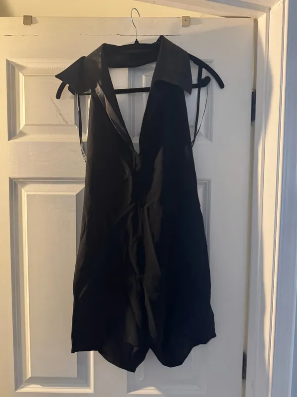 Vintage black playsuit Size M - Image 4
