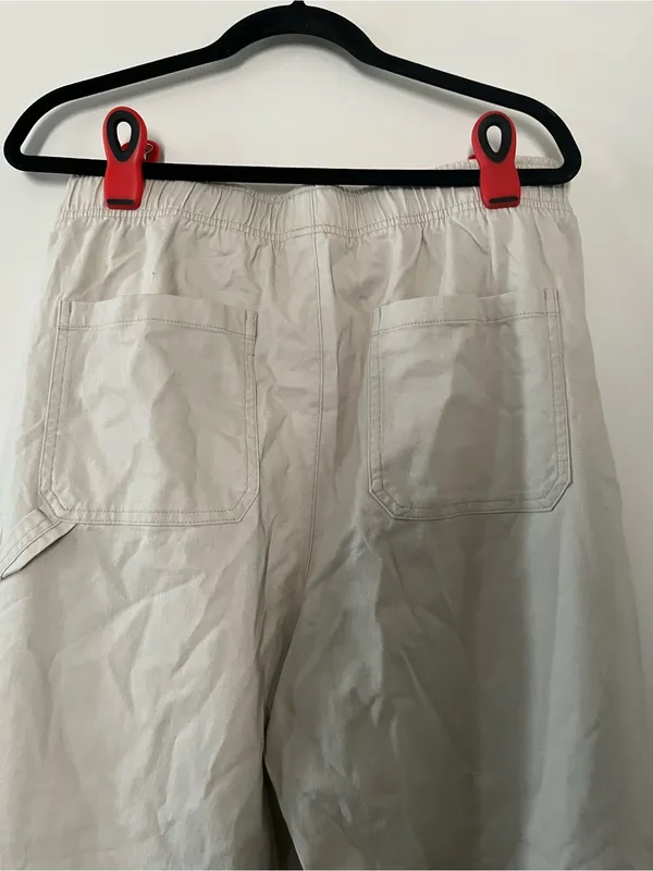 Old Navy Beige Khaki Pull On Utility Pants Womens Large High Rise Hiking Outdoor - Image 4