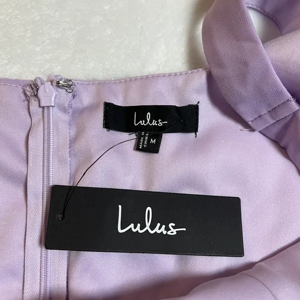 NEW Lulus Glamorous Disposition Lavender Ruched Maxi Dress Size M Bridesmaid - Image 7