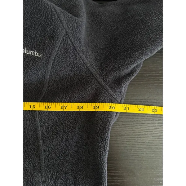 Columbia Fleece Jacket Size M Dark Gray Full Zip Benton Springs Mock Neck - Image 8