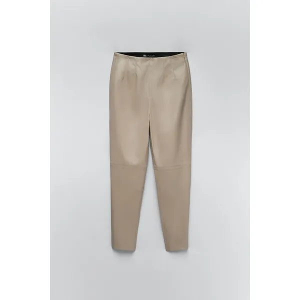 Zara Faux Leather High-Waisted Leggings Size M 8372/061/711 - Image 4