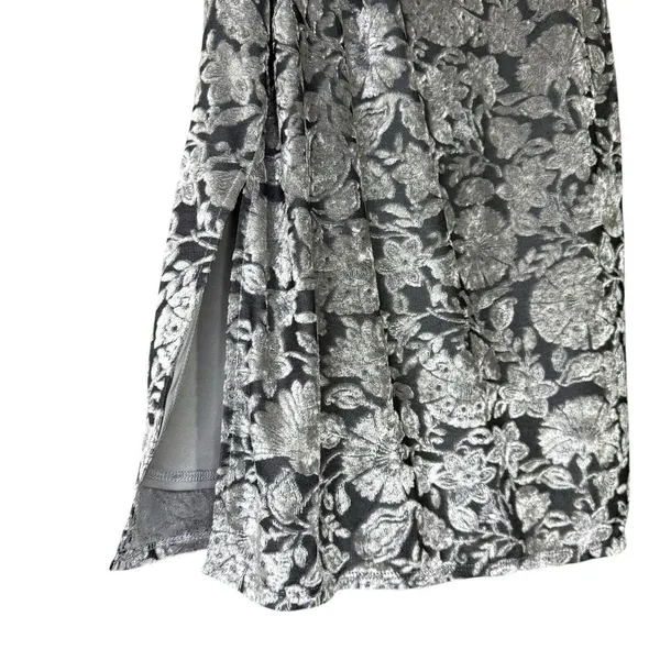 NWOT Y2K Bebe Slip Dress S Velvet Burnout‎ Silver Lined Fairy Grunge Whimsigoth - Image 5