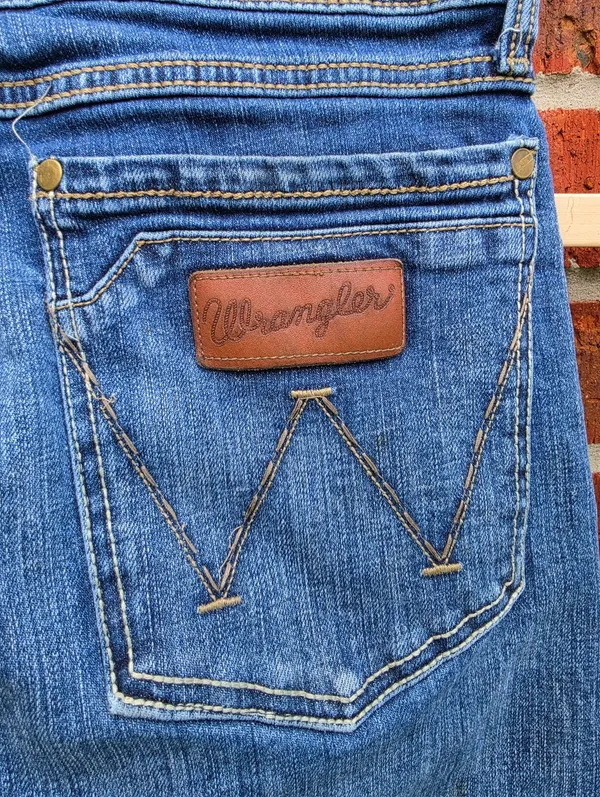 Wrangler Retro Slim boot cut denim blue jeans stretch size 7/9 - Image 10