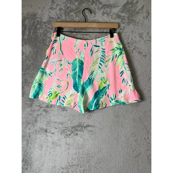Lilly Pulitzer Faye Skort Chimpoiserie Coral Reef Tint Golf Tennis Size 6 New - Image 3