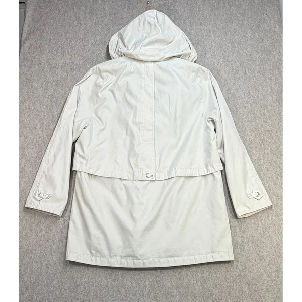 Vintage Current Seen CS Signature Hooded Anorak Jacket Womens M Cream Coastal - Image 2