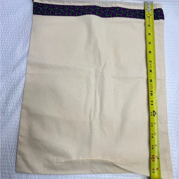 Tory Burch Cream and Purple Drawstring Bag - Image 2