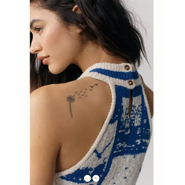 Anthropologie Maeve Nautical Halter Tank Sweater - Image 2