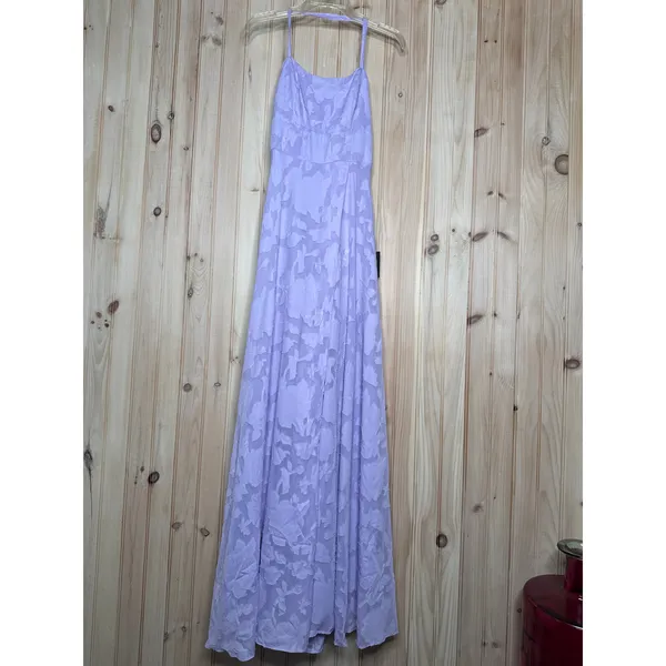 NWT Lulus Let There Be Romance Lavender Burnout Floral Maxi Dress Gala Size M - Image 2