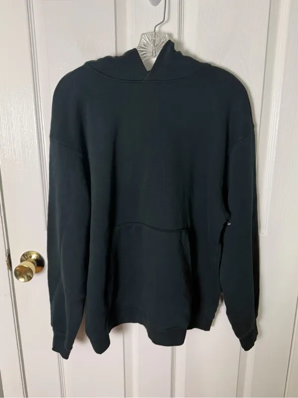 Skims Cotton Fleece Blend Classic Hoodie Dark Green XXS - Image 2