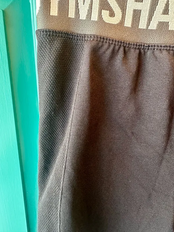 Gymshark Women’s Flex Collection Black Logo Band Athletic Shorts - Image 4