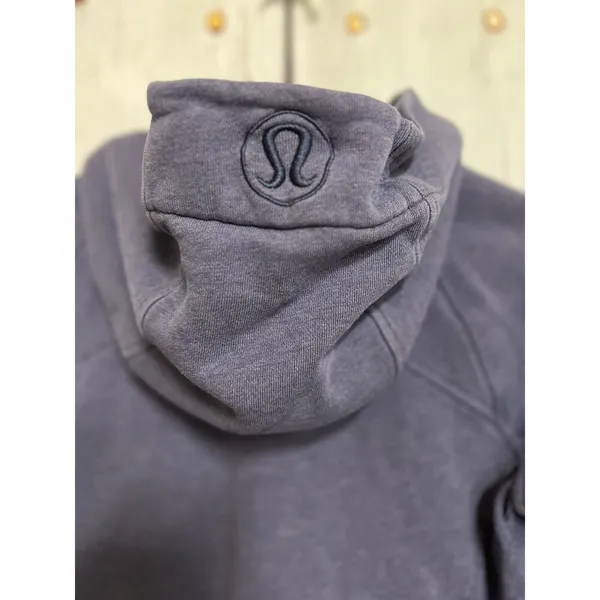 Lululemon Full Zip Scuba Jacket *Light Cotton Heathered Daze Purple Blue Size 8 - Image 3