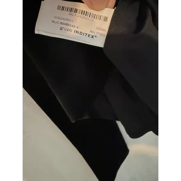 Zara Black One Shoulder Ruched Satin Mini Dress with Tie Detail NWT Size‎ S - Image 11