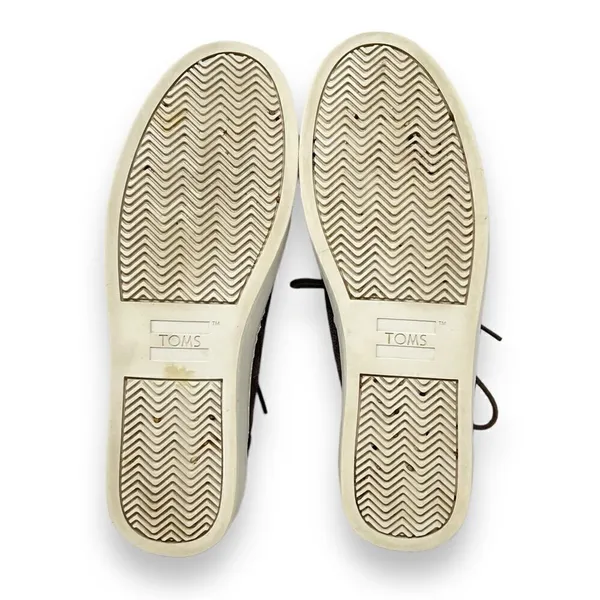 TOMS Lenox Pewter Metallic Leather Casual Lace Up Women's Sneakers Size 8.5 - Image 8