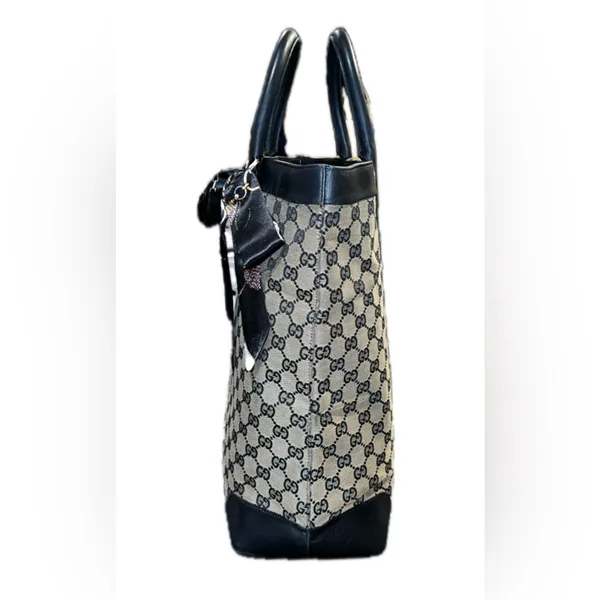 Authentic Gucci GG Monogram Canvas Tote Handbag - Image 3