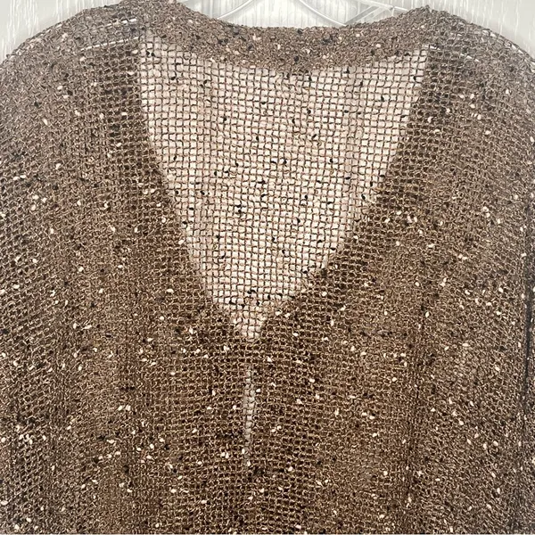 Ultimate Crochet Knit Sweater Top Size S Brown Artsy Natural Earthy - Image 10