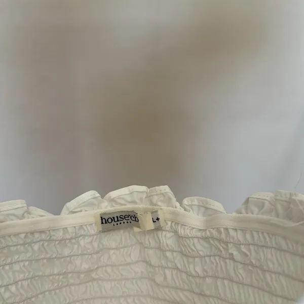 House of‎ cb SAMAYA WHITE GATHERED TOP NWOT size XL - Image 6