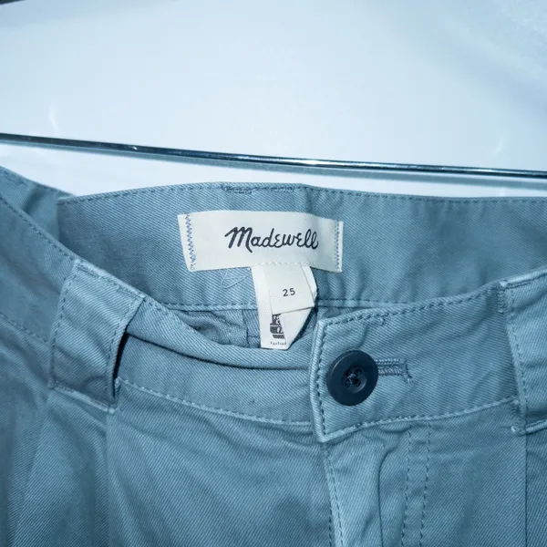 Madewell Overcast Green Garment-Dyed Tapered Chino Pants Size 25 - Image 5