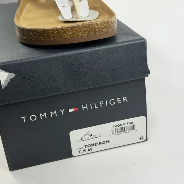 Tommy Hilfiger Size-7.5M Womens White Tobeach Thong Sandals - Image 7