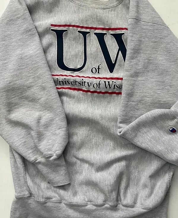 Champion vintage reverse weave university of wisconsin sweatshirt - Image 2