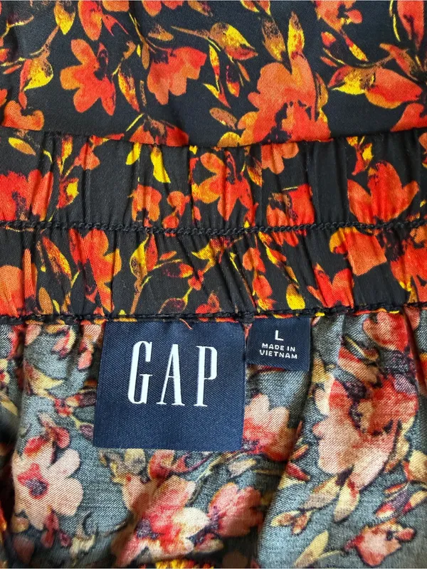 GAP Floral Midi Skirt with Side Slit Size Large - Image 6