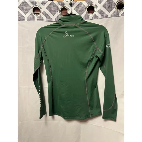 NWT Woman's My LeMieux Base Layer Quarter Zip In Hunger Green Size UK 6 or XS - Image 5