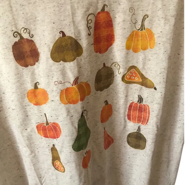Canvas Bella+Canvas T-shirt XL Cream with Pumpkins - Image 3
