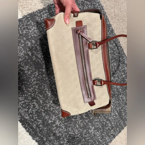 Elegant Brown and Tan Men's Bag - Image 6