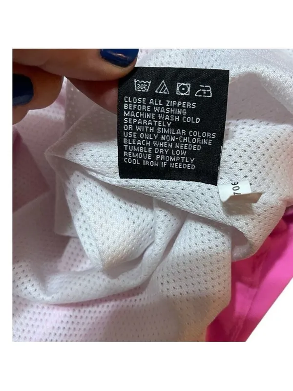 New Balance Pink Hooded Windbreaker Jacket Size Small - Image 6