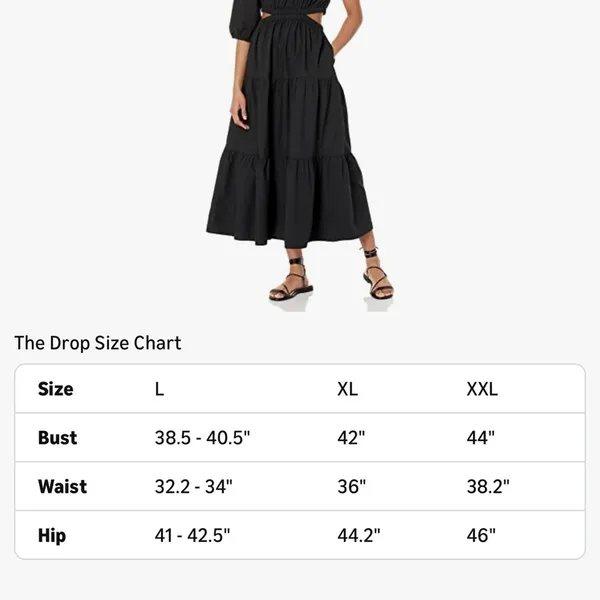 The Drop One Shoulder Cut-Out Tiered Midi Dress Large - Image 8