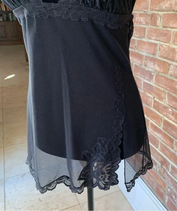 NWT Victoria’s Secret Y2K Sexy Lace Mesh Bling Lingerie Top S - Image 3