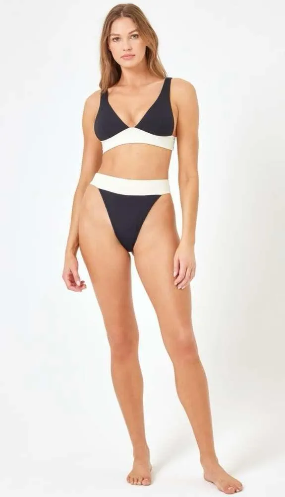 LSPACE Lola Bitsy High-Waisted Bikini Bottoms, Size Medium, $99 - Image 4