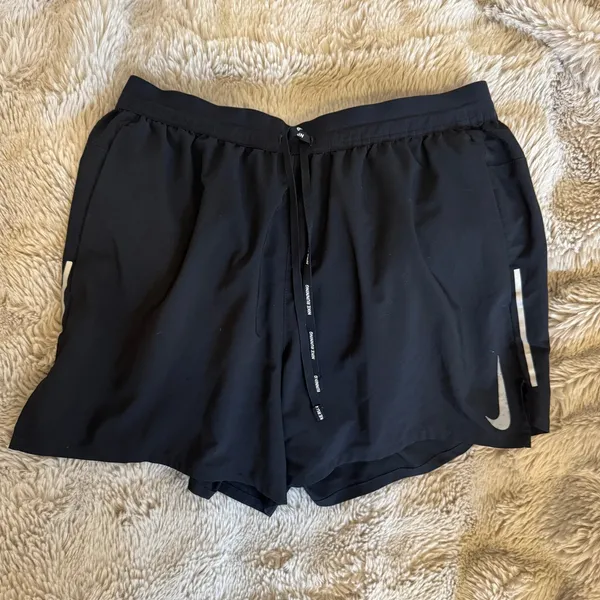 Nike Running Black Dri-FIT Reflective Athletic Shorts - Image 2