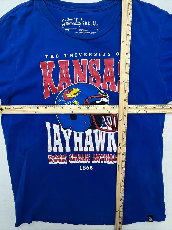 Gameday Social Women’s University of Kansas Jayhawks Football T-Shirt XL - Image 8