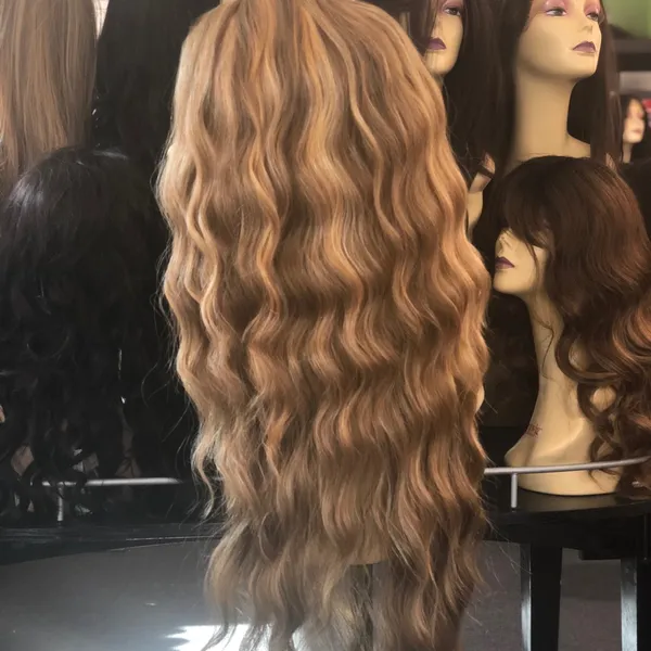 Dirty Blonde Long Beach Wave Lace Wig 2020 - Image 2
