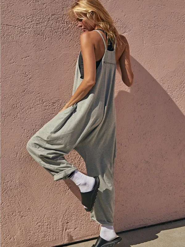 Free People Movement Hot Shot Onesie Heather Grey Size XS - Image 3