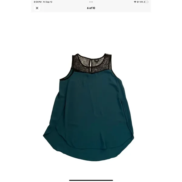 #9 Mossimo Green Sleeveless Blouse Women's Top Size Large - Image 4