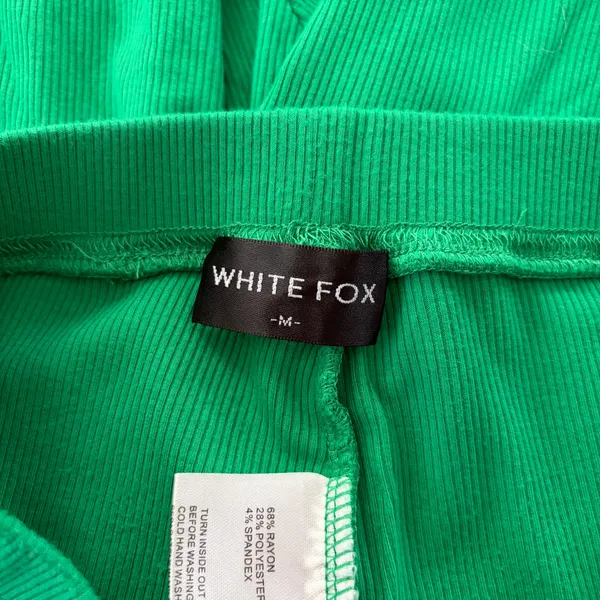 White Fox Boutique Green Biker Shorts - Image 3