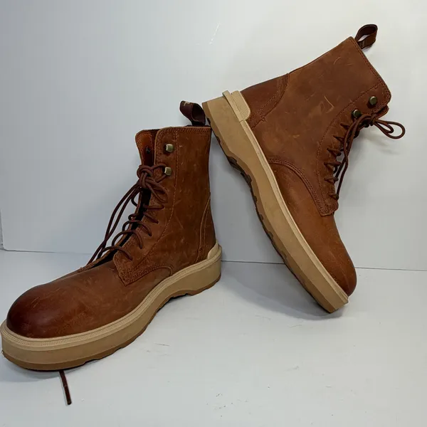 SOREL Hi Line Lace Boots Womens 9.5 Brown Leather Gorpcore Rugged Streetwear - Image 12