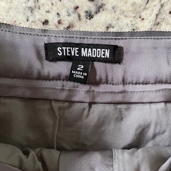 Steve Madden Evalina Sequin Cargo Mini Skirt Womens 2 Silver Glam Disco Party - Image 5