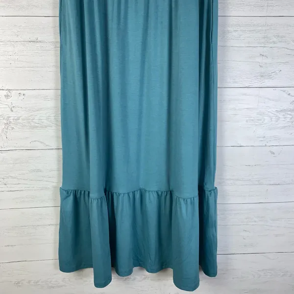 Zesica maxi dress blue sage sleeveless size M sundress with pockets - Image 3