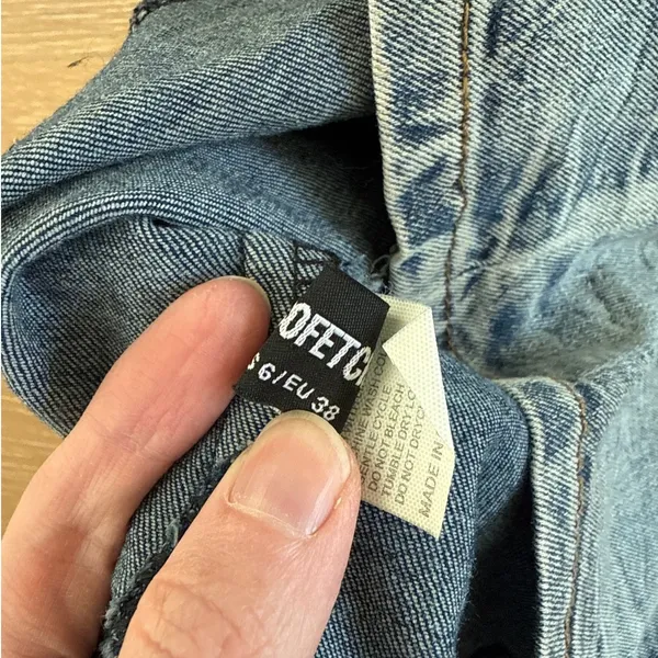 That’s So Fetch Halter Top Denim Wanted Size US 6 Blue - Image 2