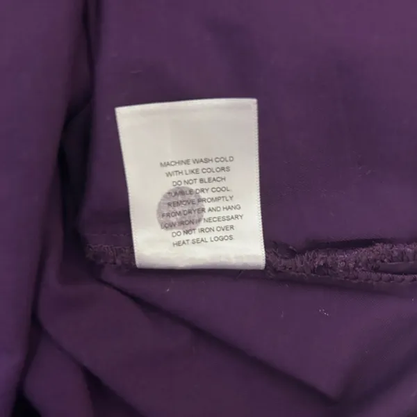 Butter Soft Womens Scrub Top L Purple V Neck 3/4 Sleeve Stretch‎ Nursing Uniform - Image 7