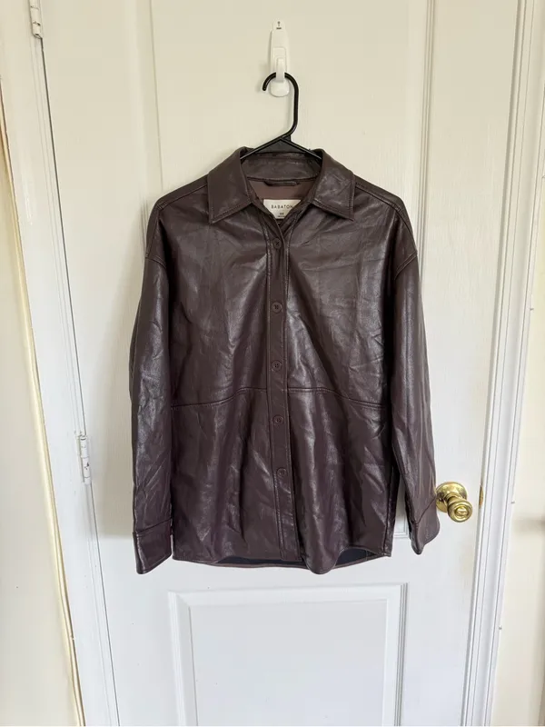 Aritzia Babaton Pelli Shirt Jacket in Brown - Image 3